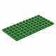 LEGO lapos elem 6x12, zöld (3028)